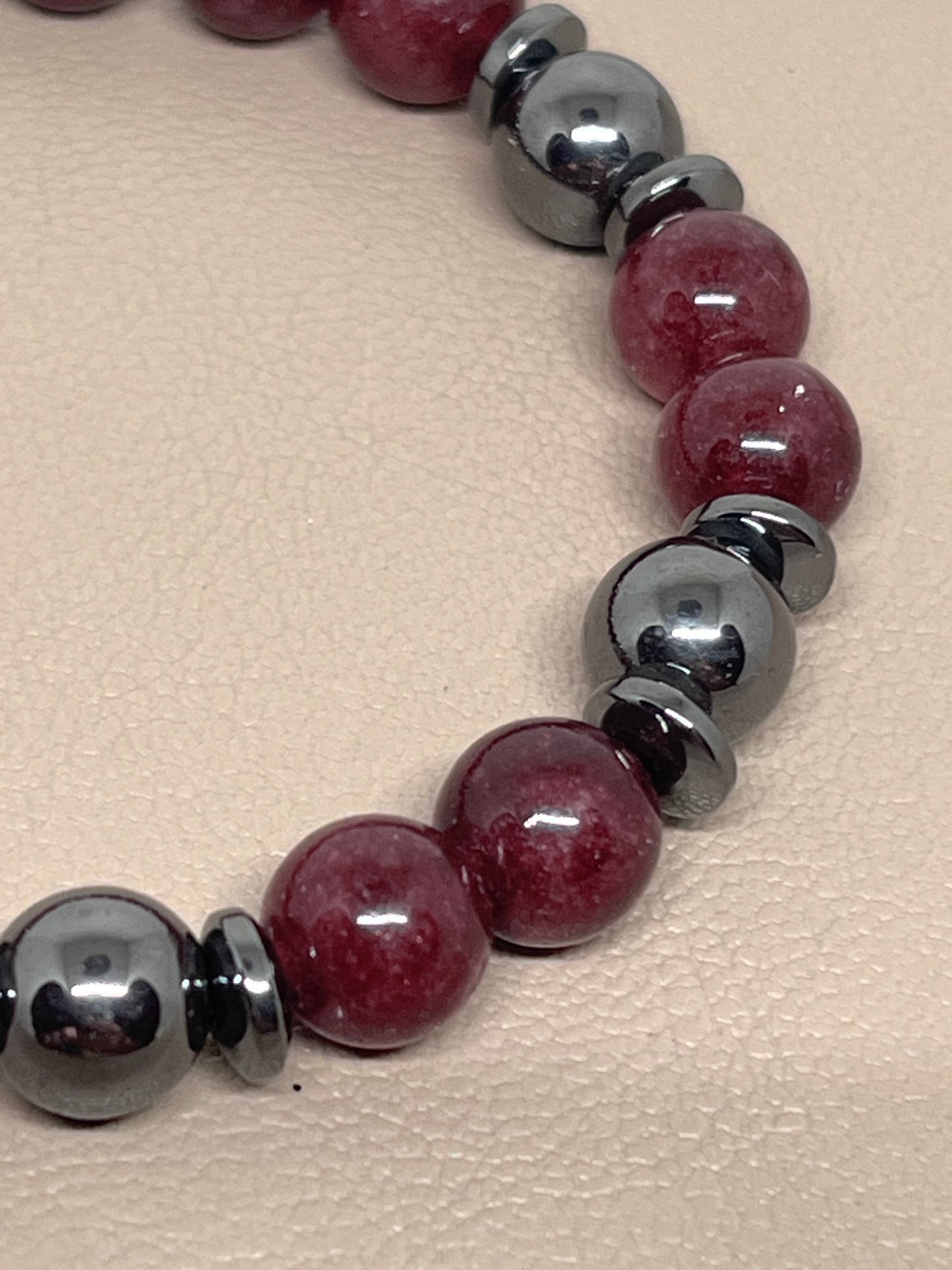 Armbånd Røde granatperler