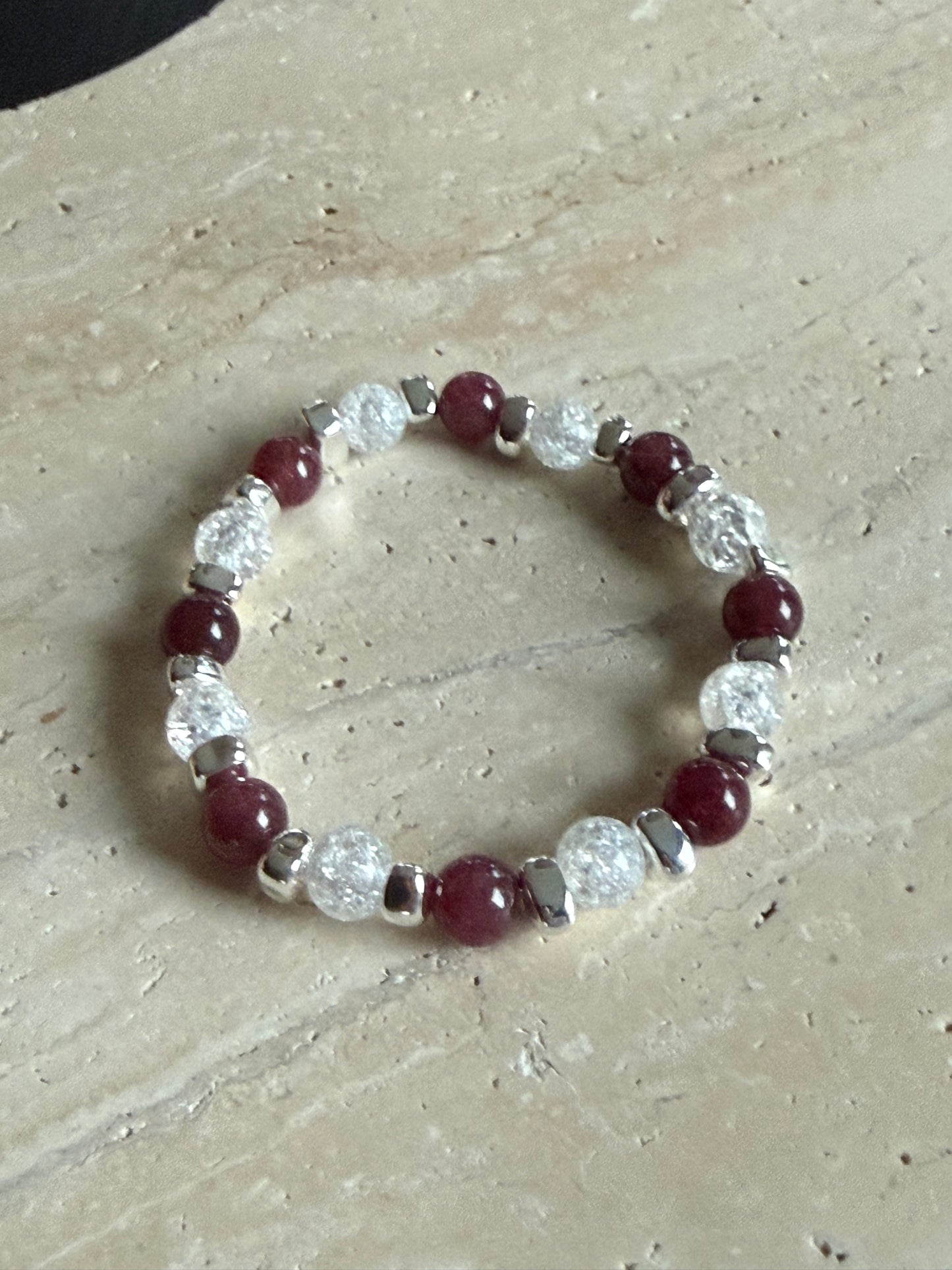 Armbånd Granat og kvarts - inluma