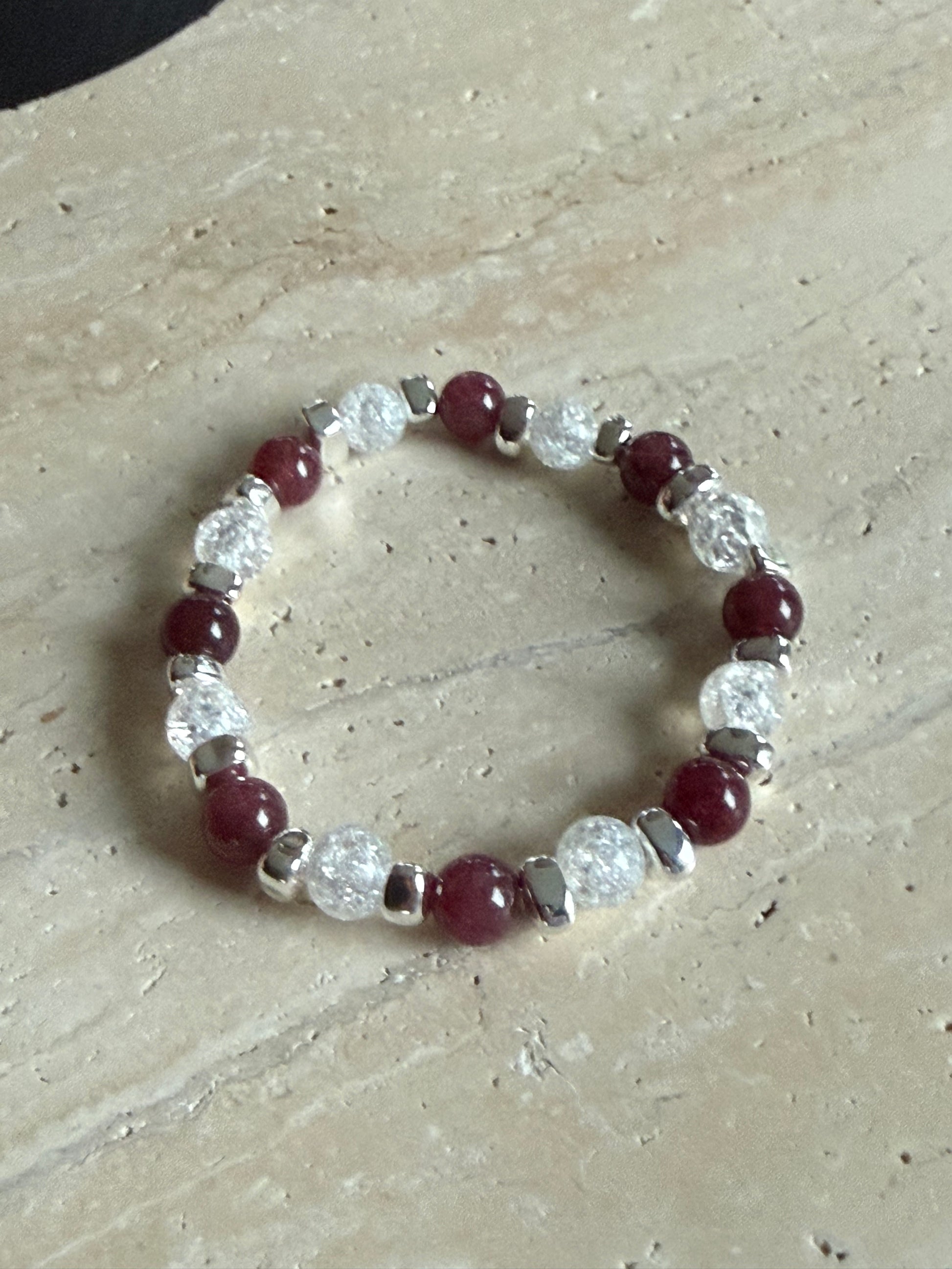 Armbånd Granat og kvarts - inluma