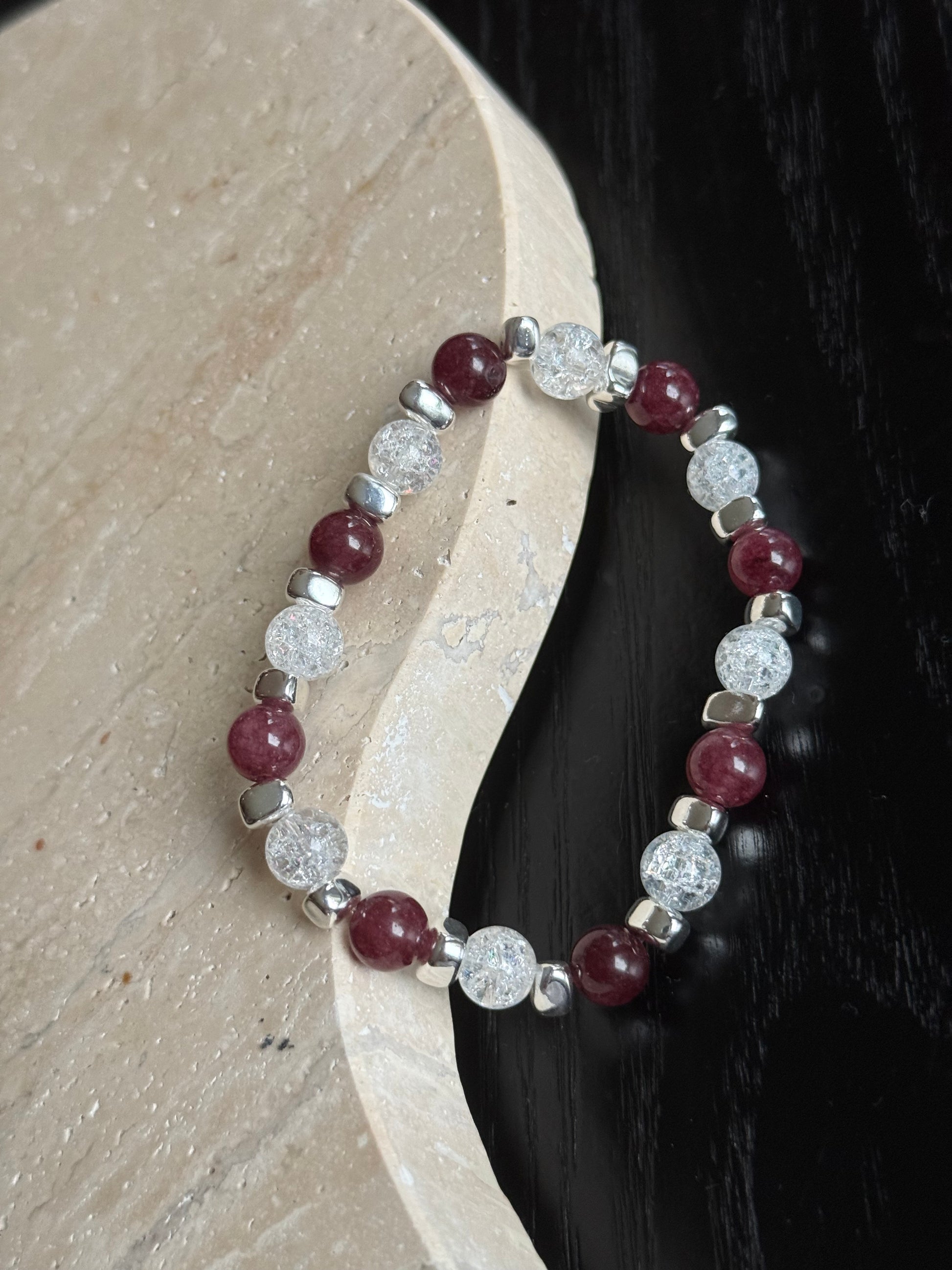 Armbånd Granat og kvarts - inluma