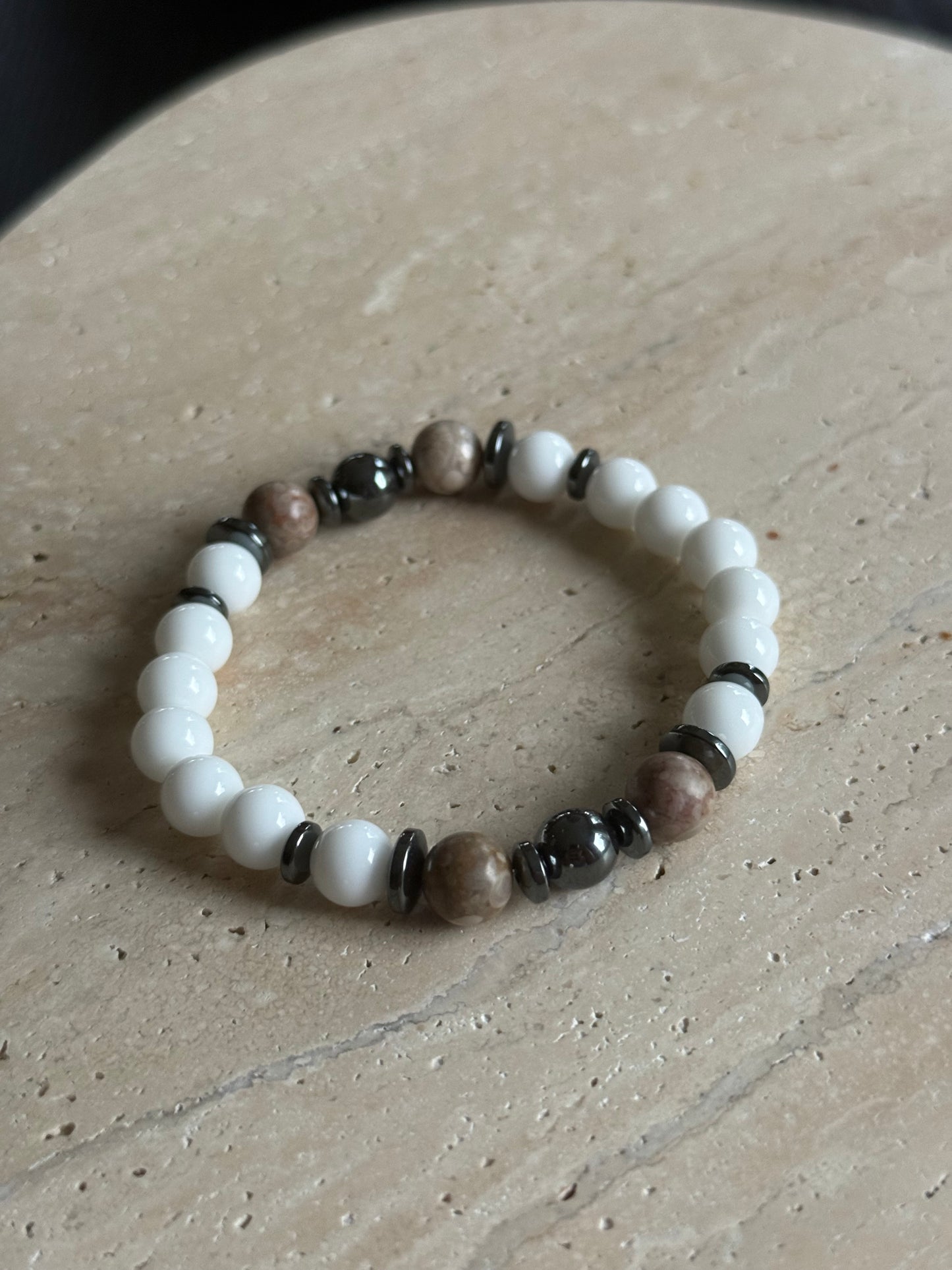 Armbånd Hvit og brun - inluma