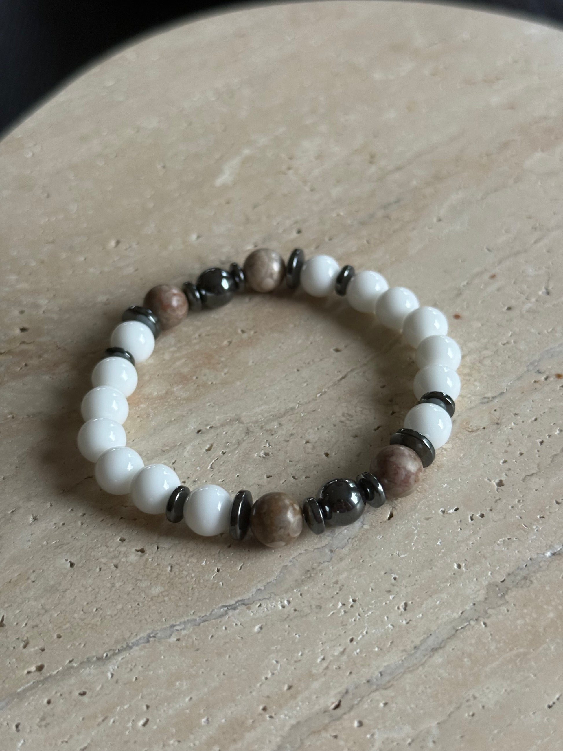 Armbånd Hvit og brun - inluma