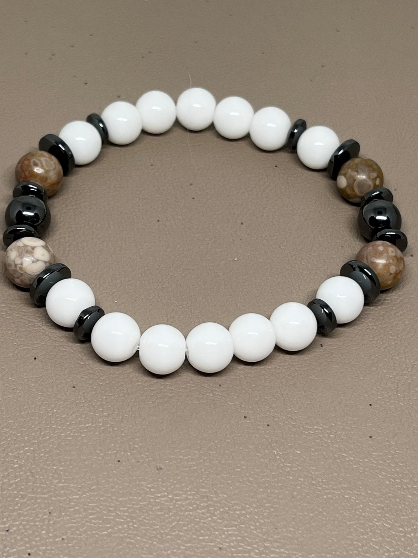 Armbånd Hvit og brun