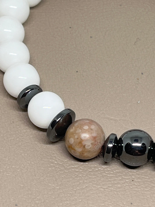 Armbånd Hvit og brun