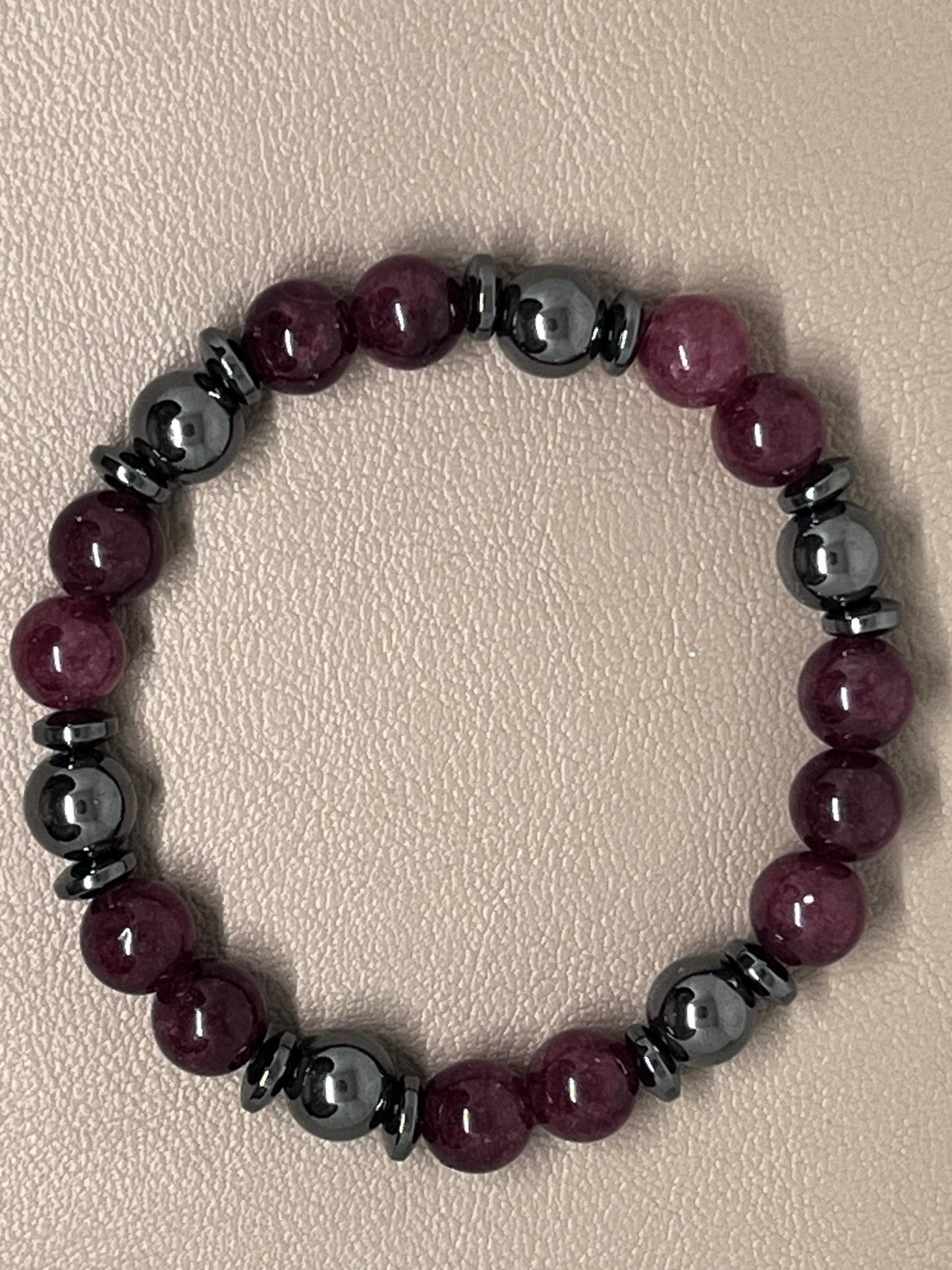 Armbånd Røde granatperler