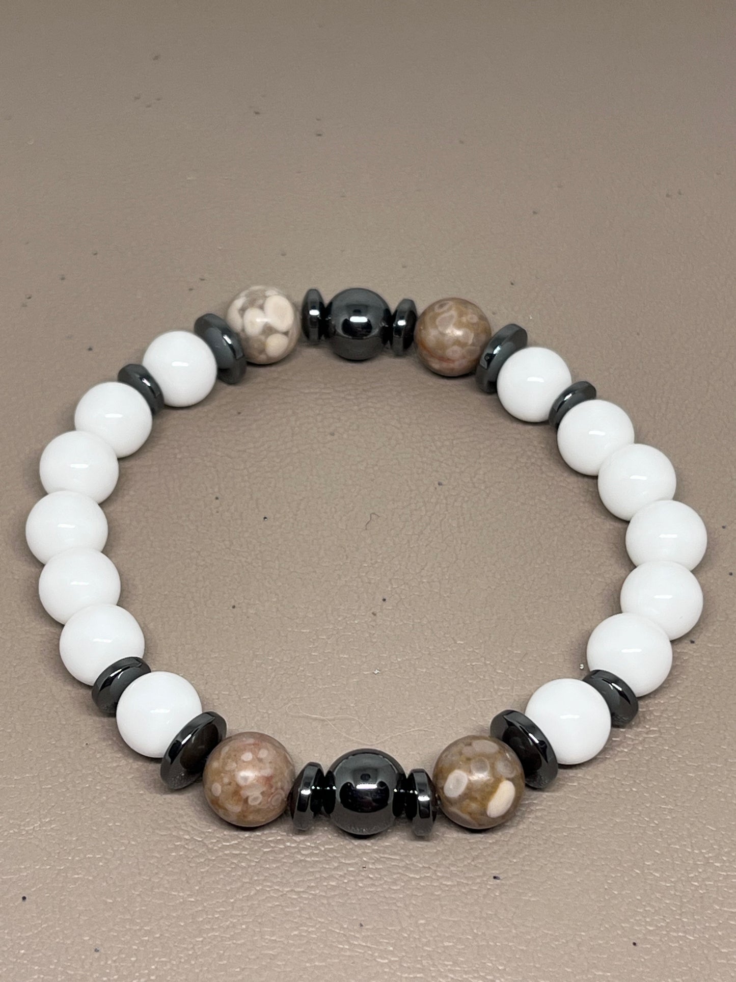 Armbånd Hvit og brun