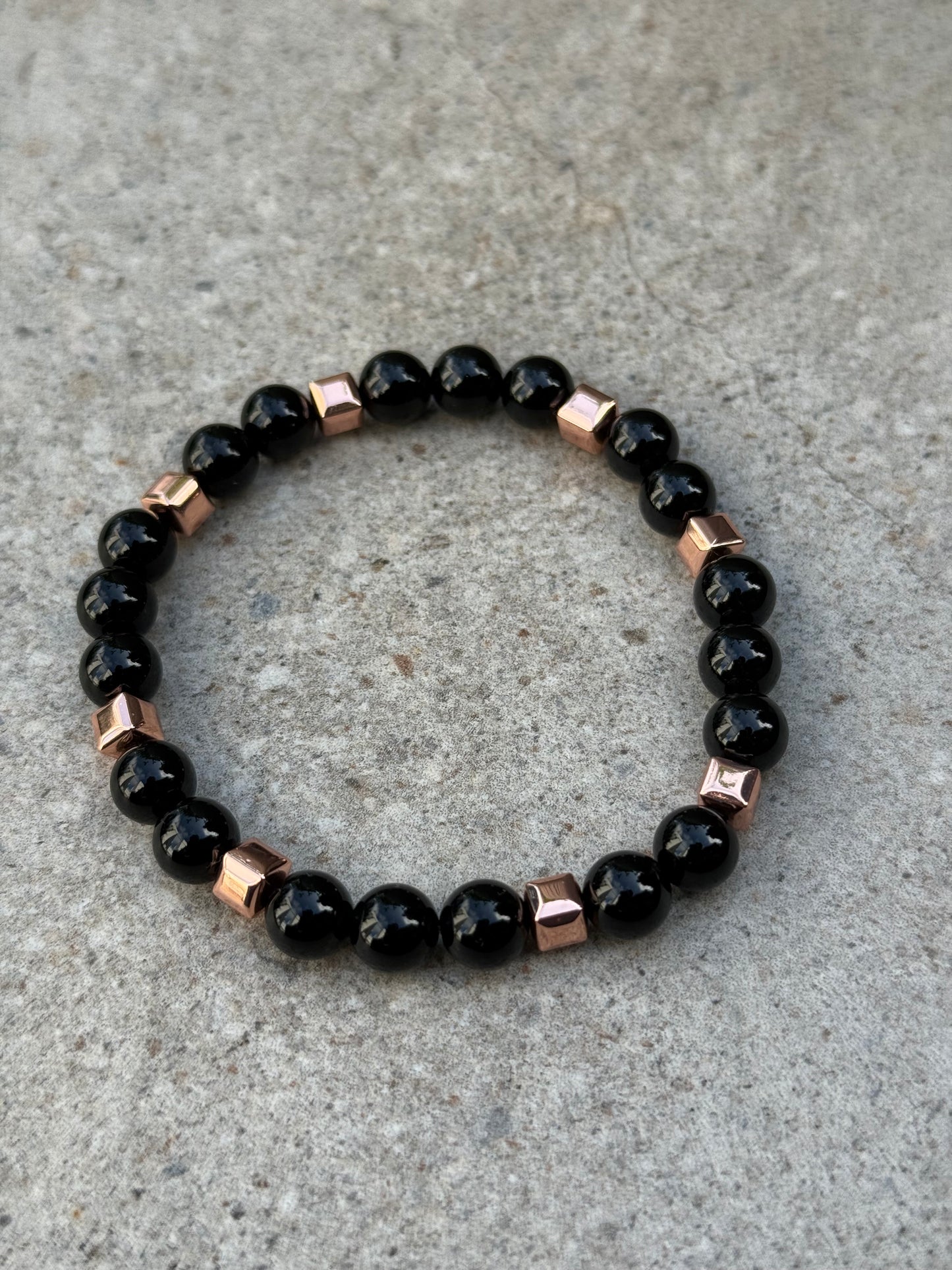 Sort onyx og roségull - inluma