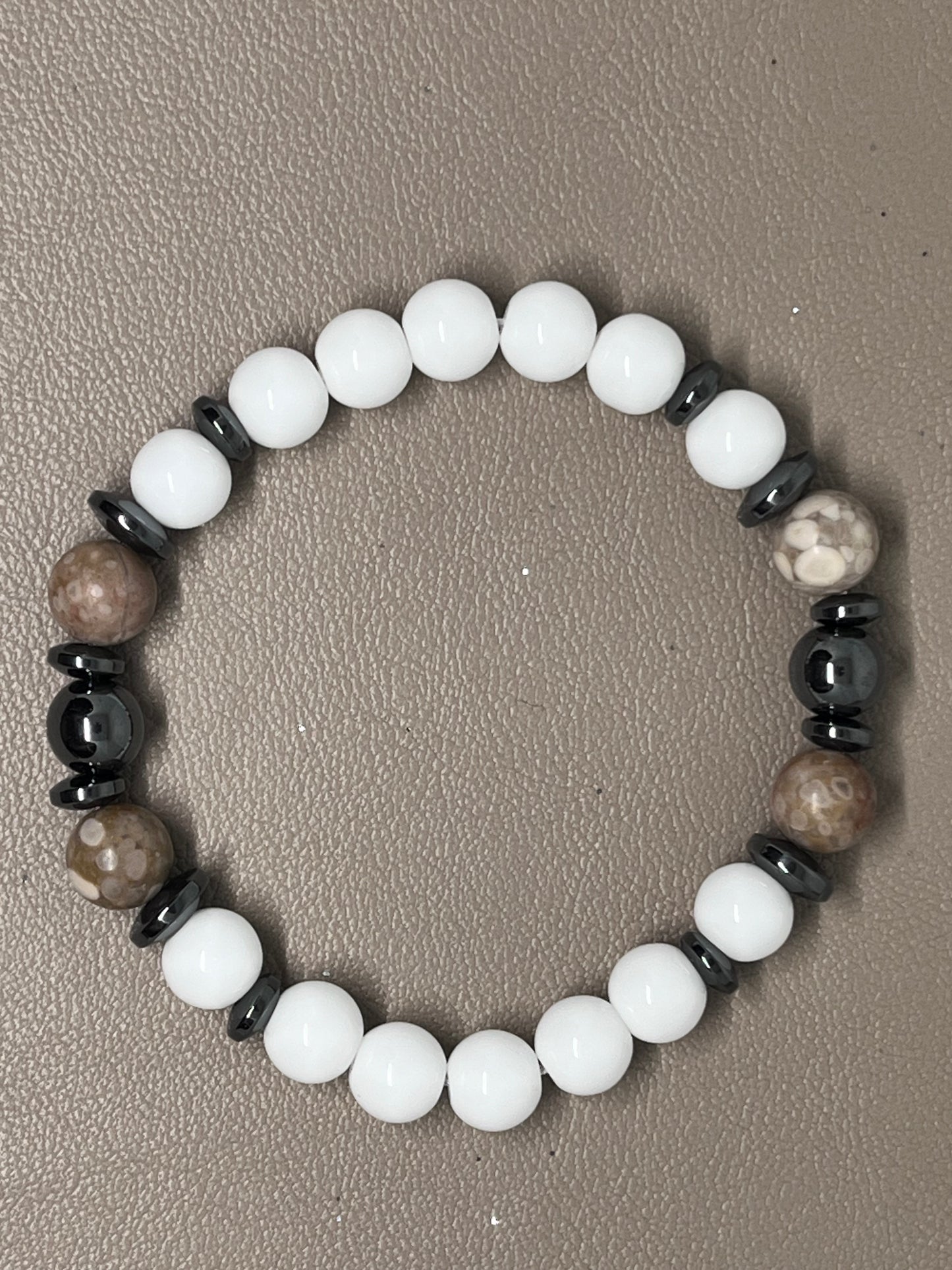 Armbånd Hvit og brun