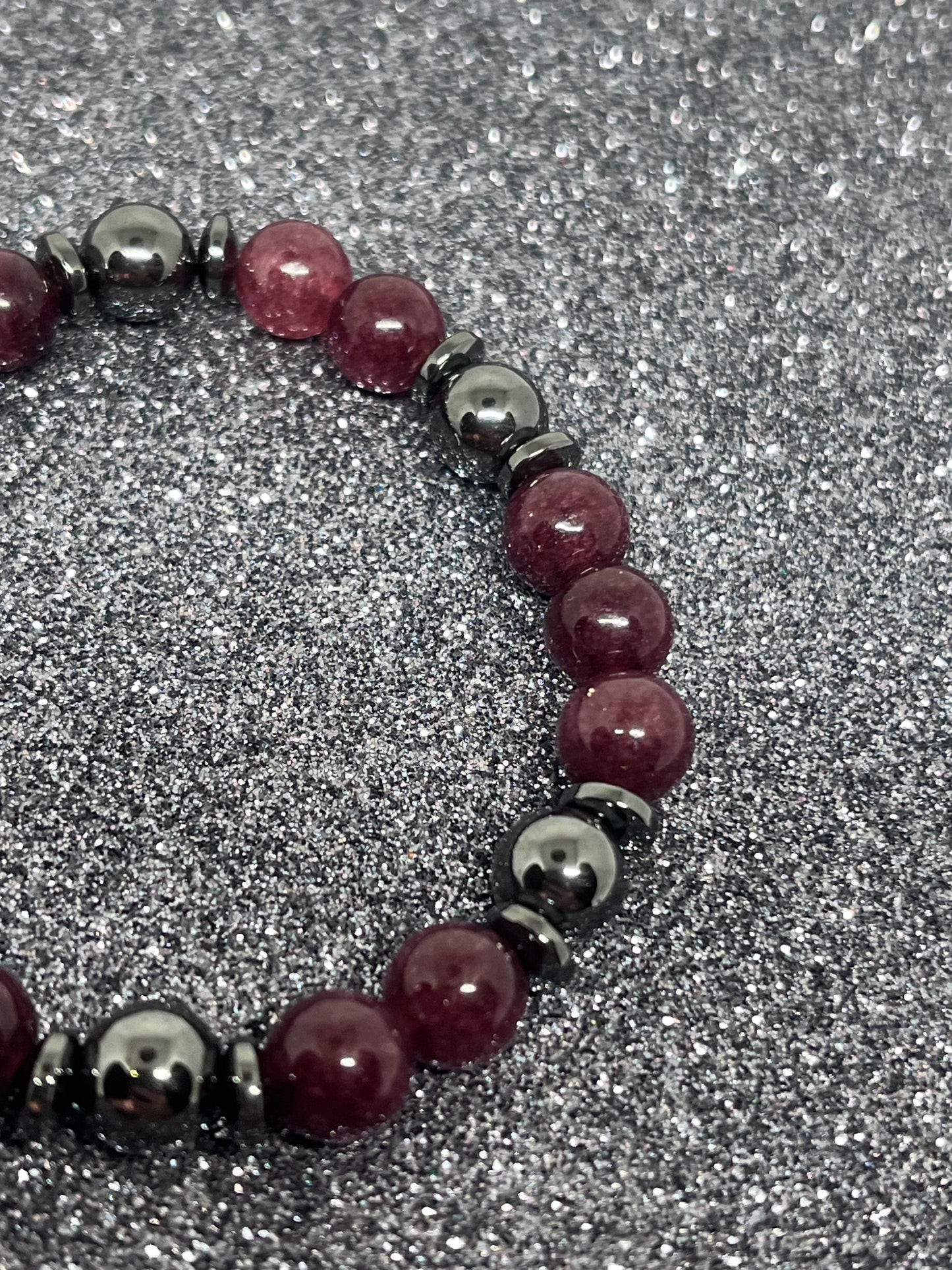 Armbånd Røde granatperler