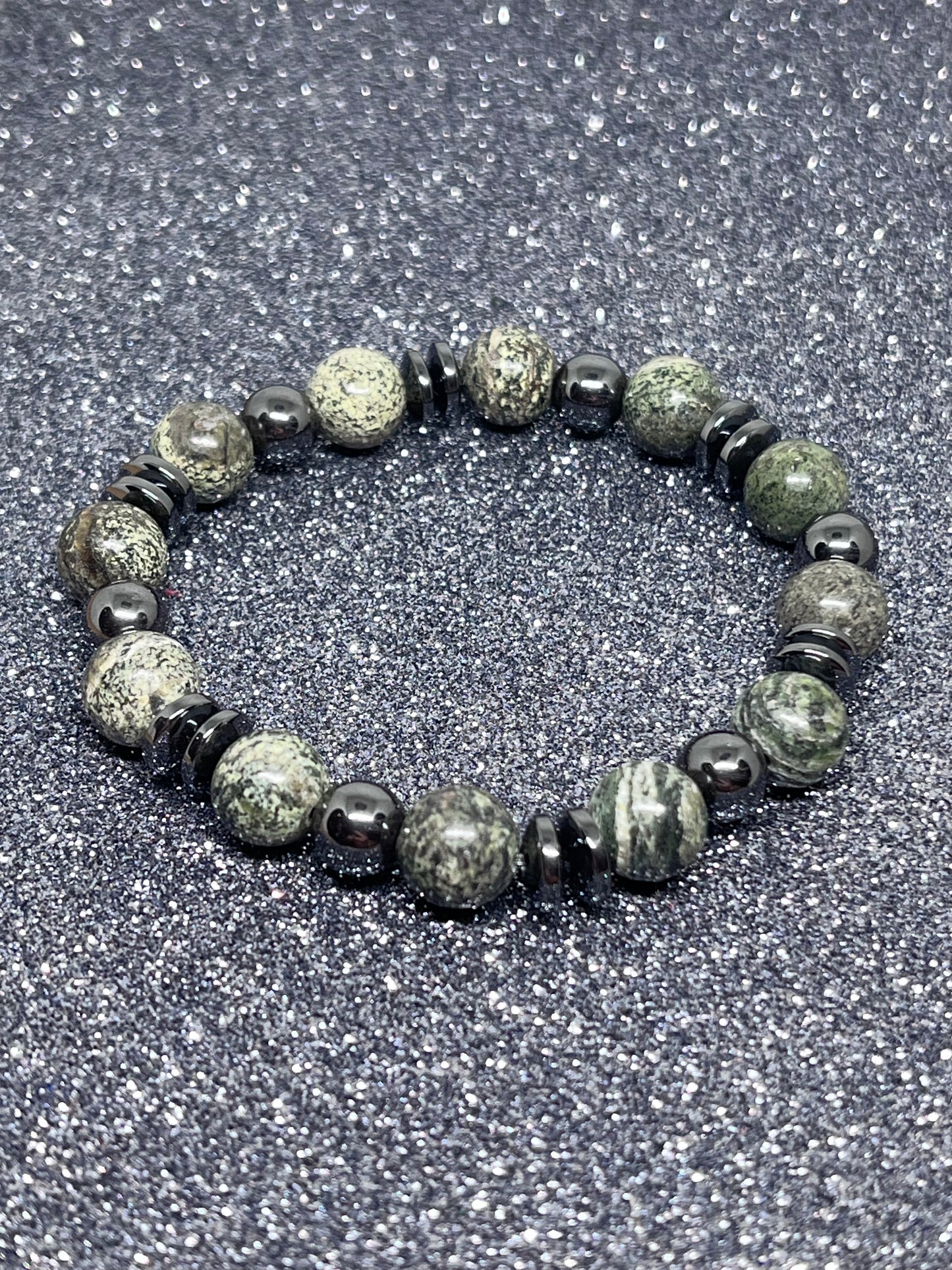 Store grønne jasperperler